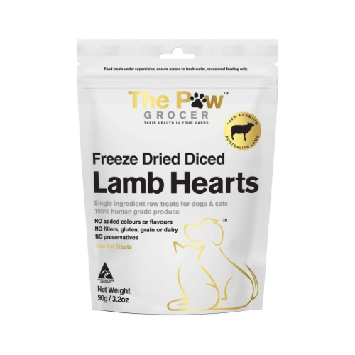 Lamb Hearts - Freeze Dried - The Paw Grocer 90g