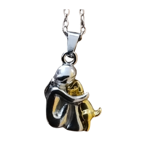 Girl & her dog necklace