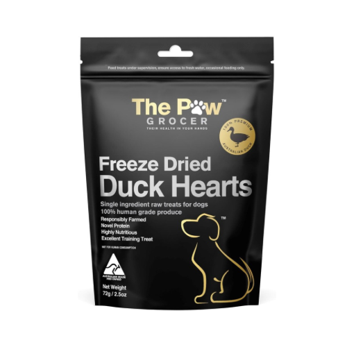 Duck Hearts - Freeze Dried - The Paw Grocer 72g