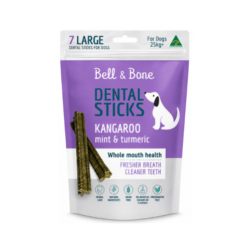 Bell & Bone Dental Sticks Kangaroo, Mint & Turmeric