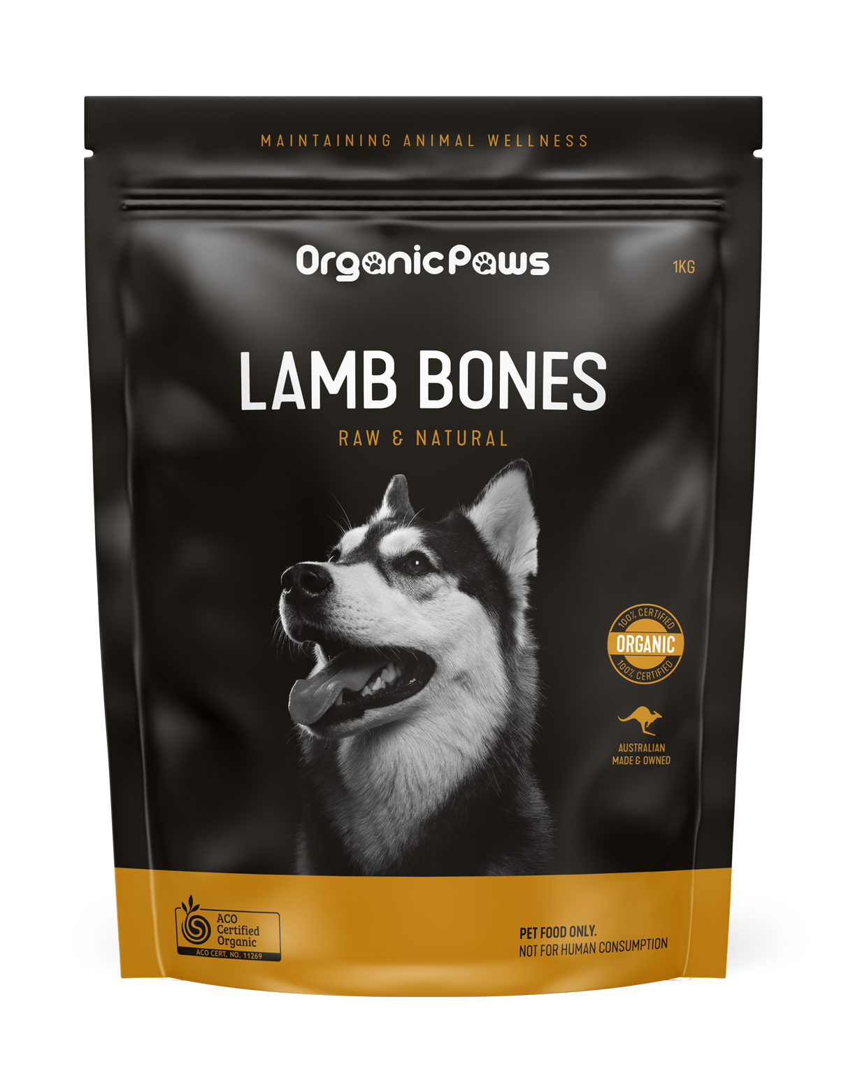 Organic Paws Bones Lamb 1kg