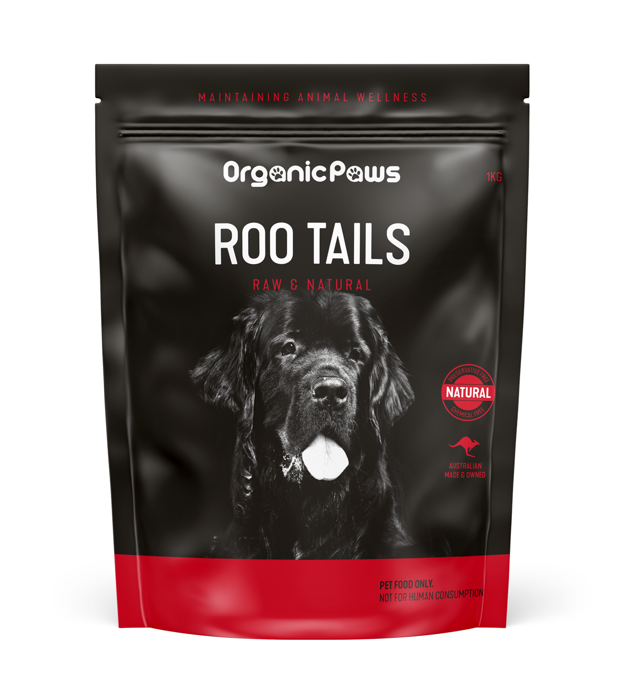 Organic Paws Bones Roo Tails 1kg