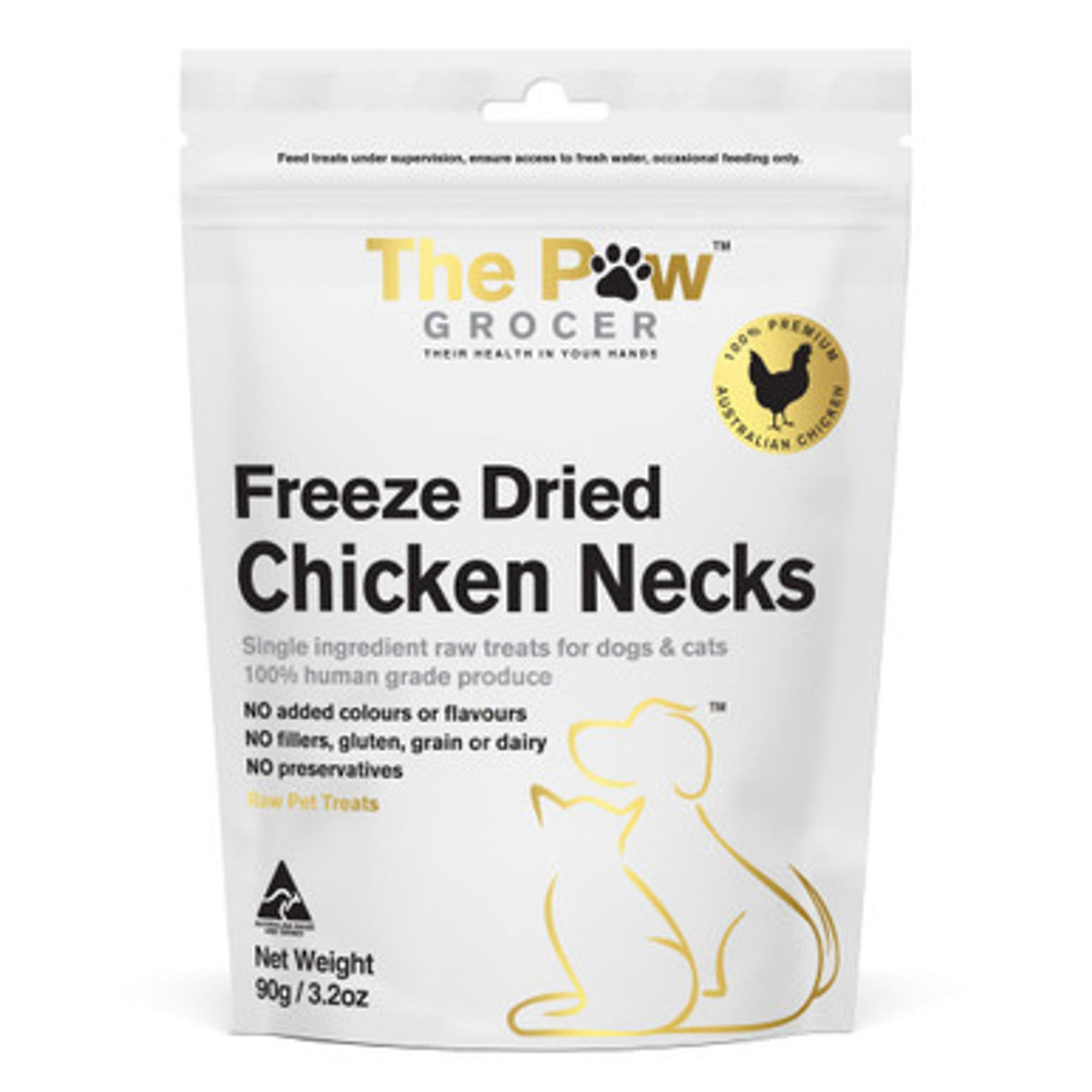 Chicken Necks - Freeze Dried - The Paw Grocer 90g
