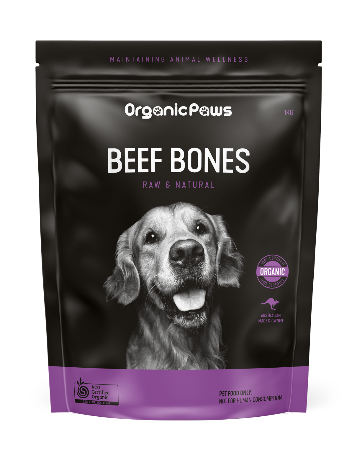 Organic Paws Bones Beef 1kg