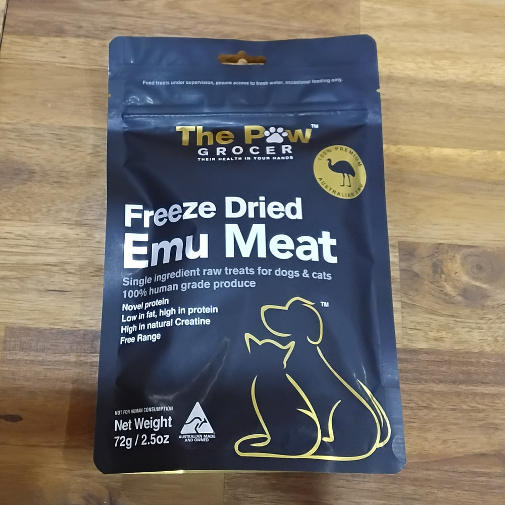 Emu Meat - Freeze Dried - The Paw Grocer 72g