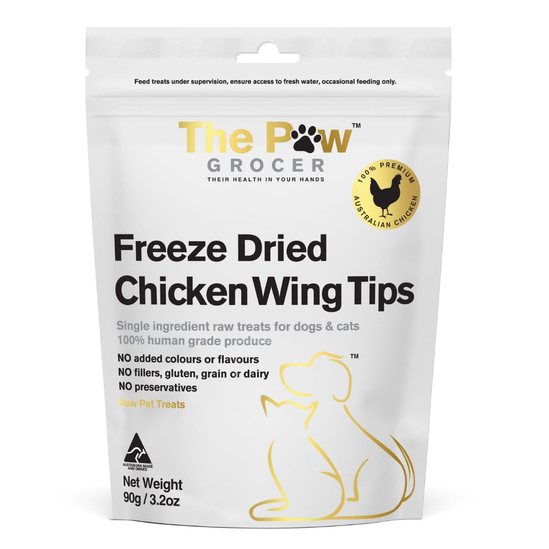 Chicken Wing Tips - Freeze Dried - The Paw Grocer 90gr