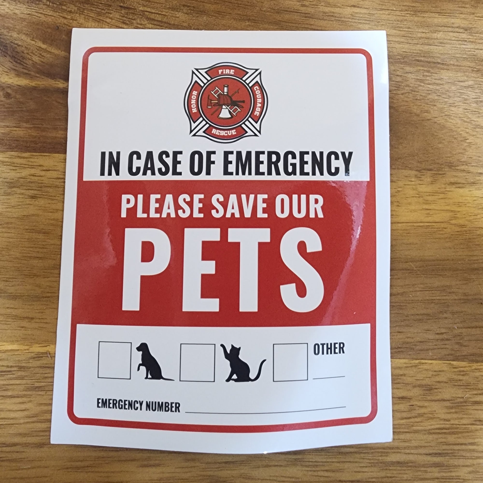 Pet Alert Sticker